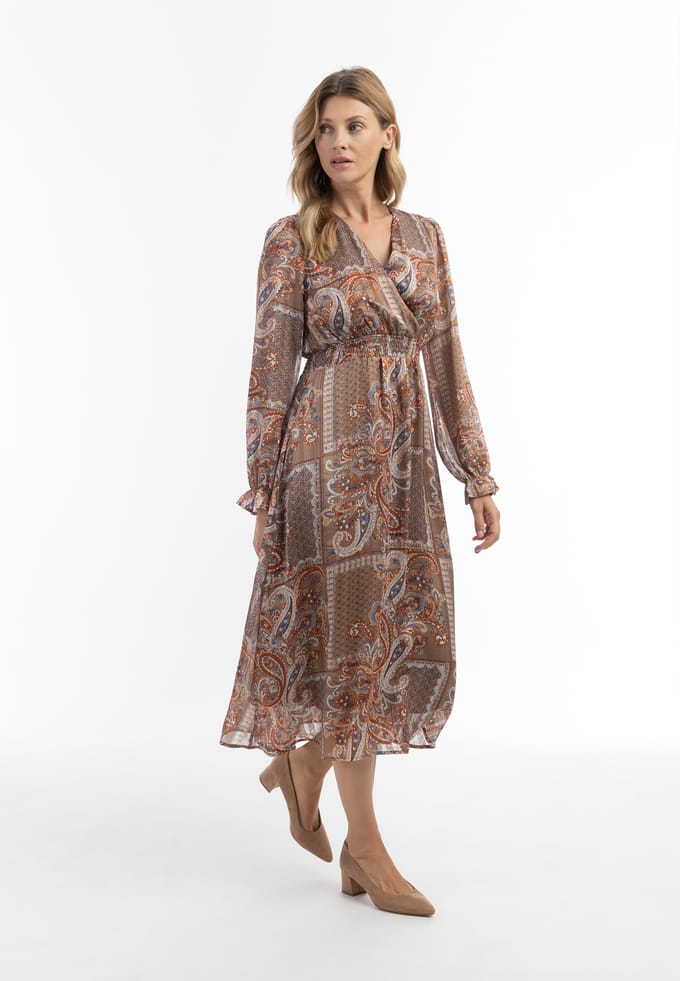 usha Maxi-jurk met paisleyprint nowles