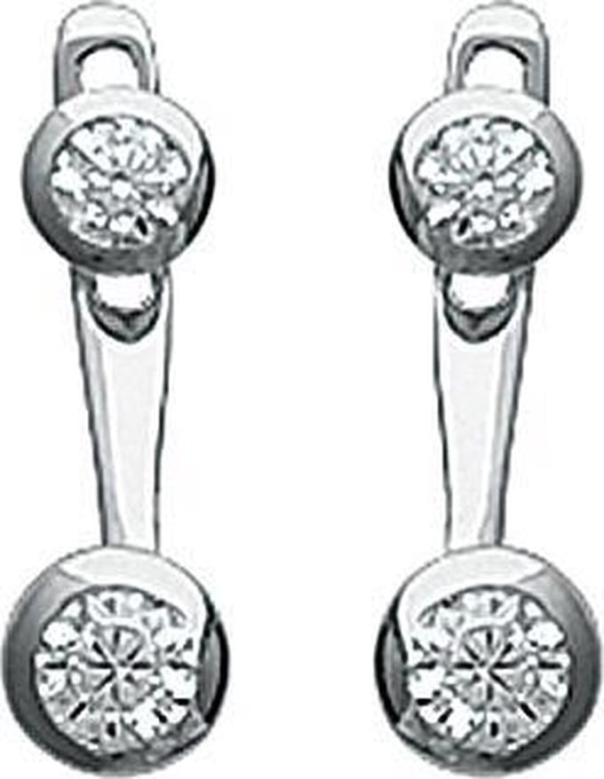 Amanto Oorbellen Dot - 925 Zilver Gerhodineerd - 4x14mm