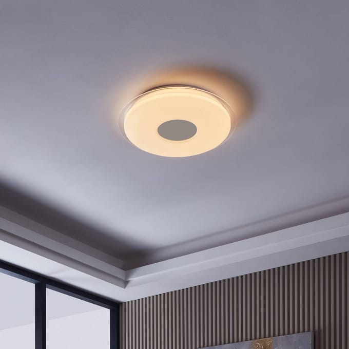 EGLO connect.z Lanciano-Z Smart Plafondlamp - Ø 56 cm - Wit/Grijs - Instelbaar wit licht - Dimbaar - Zigbee