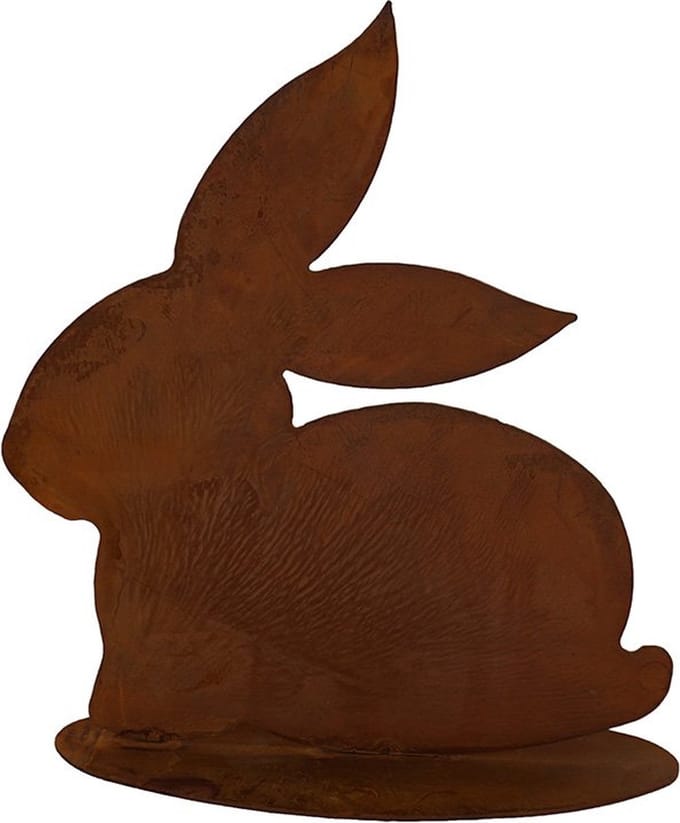 Rostikal - Decoratie - Tuin - Konijn - Roest figuur - 25cm hoog