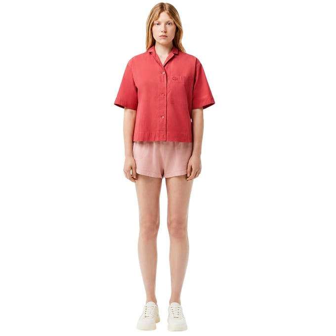 Lacoste Dames-shirt met borduursel en relaxte pasvorm (Sierra)