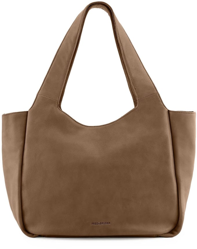 FREDsBRUDER shopper schoudertas Just Easy Shopper Khaki Green bruine