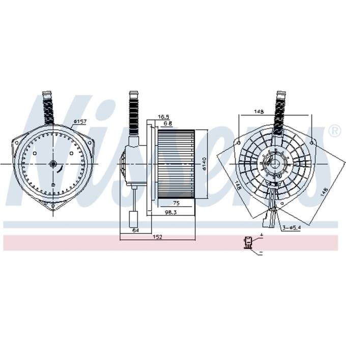 Interieur ventilator NISSENS 87754
