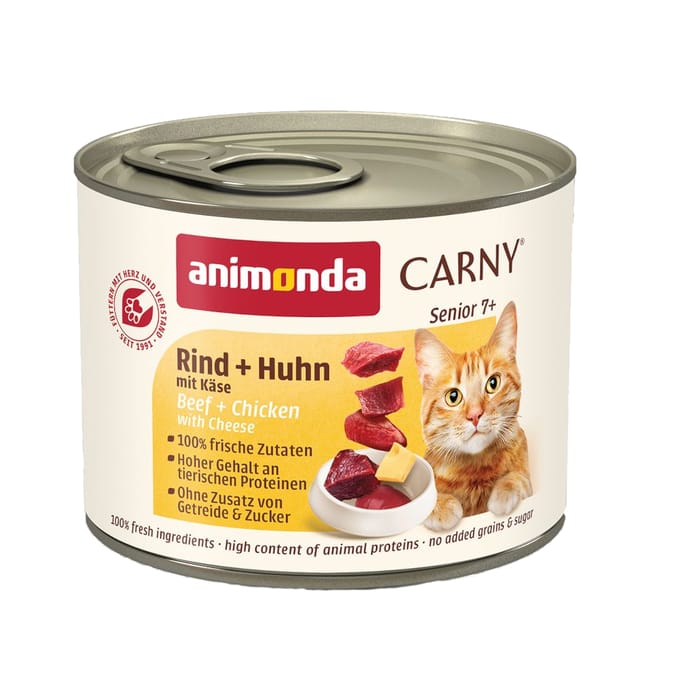 6x200g Senior Rund, Kip & Kaas animonda Carny Kattenvoer