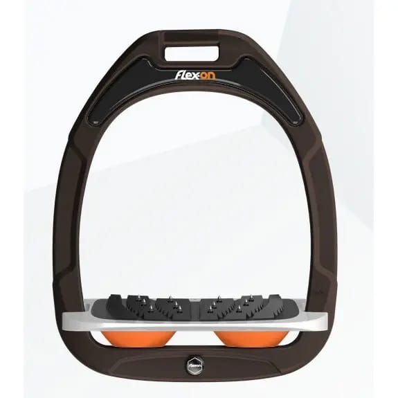 Ultra Grip Inclined Stijgbeugels Bruin/Grijs/Oranje Flex-On Green Composite