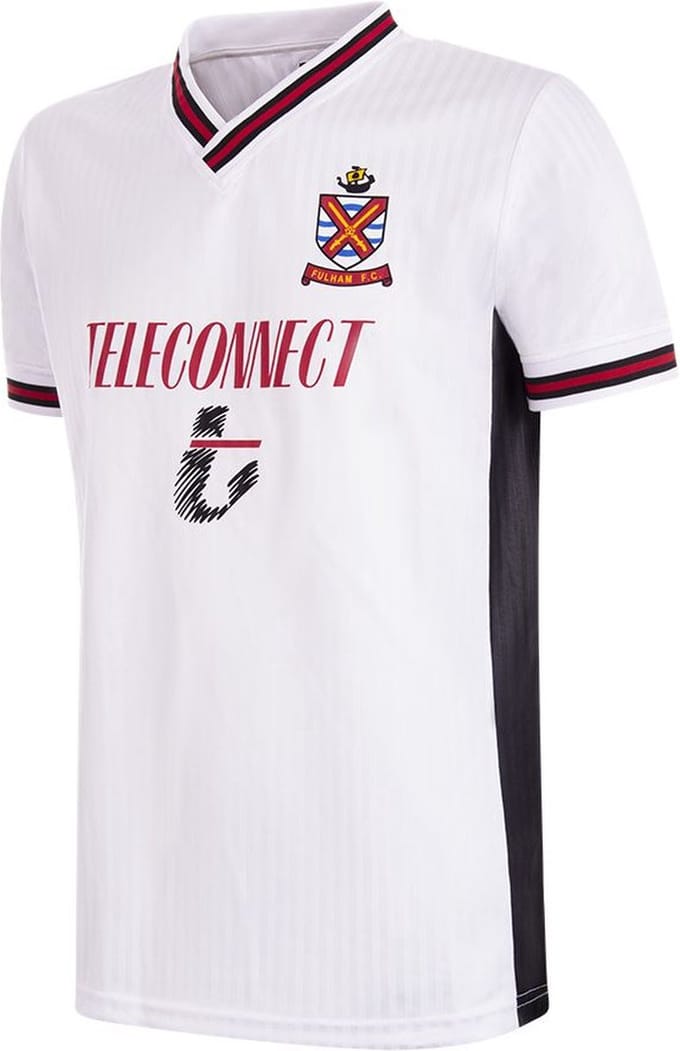 COPA - Fulham FC 1989 - 90 Retro Voetbal Shirt - M - Wit