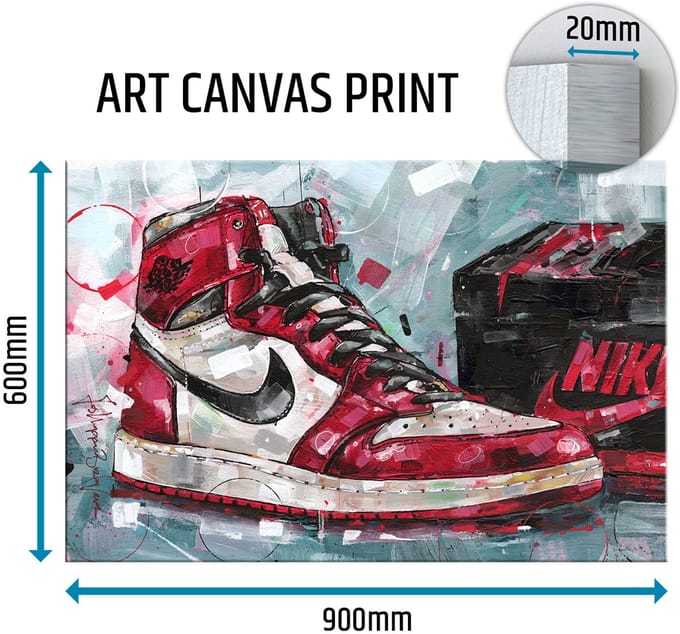 Sneaker canvas shoebox Chicago 90x60 cm