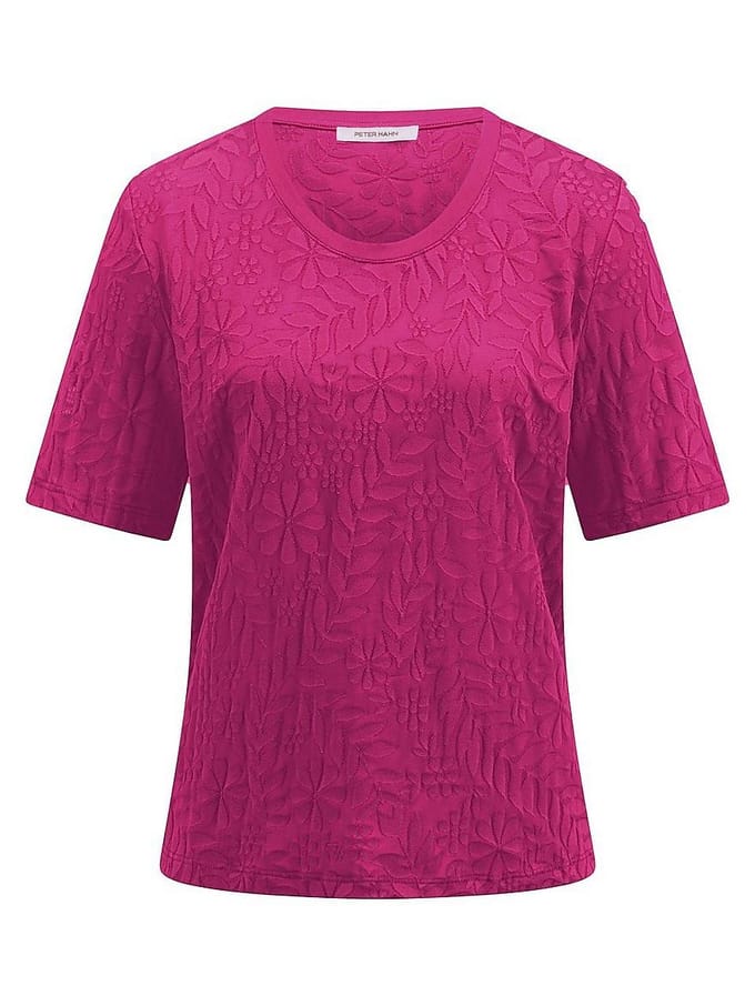 Shirt ronde hals Van Peter Hahn pink