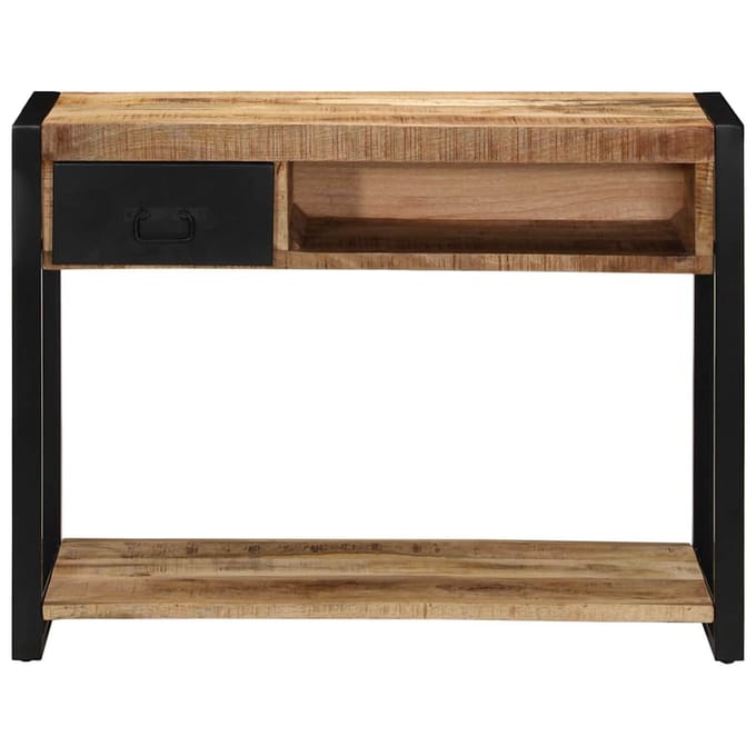 vidaXL - Wandtafel - 100x35x75 - cm - massief - ruw - mangohout