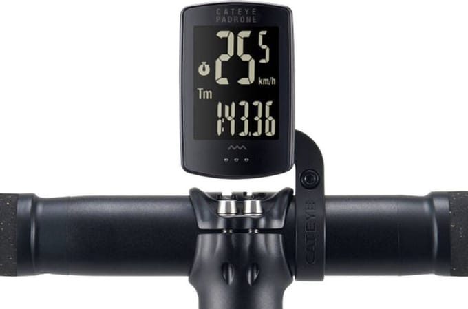 CatEye Padrone Stealth CC-PA100W Fietscomputer - Draadloos Incl. OF100 - Houder