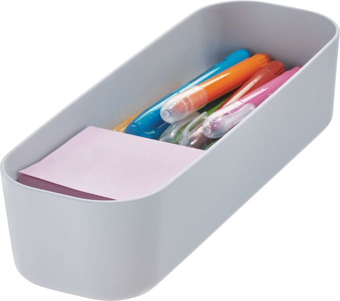 iDesign - Eco Bin Opbergbox Medium - Gerecycled Kunststof - Grijs