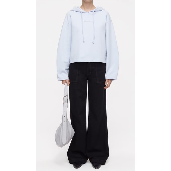 Closed Cropped Hoodie T-shirts Soft Blue Größe: S | Kaputzenpullis Outlet | Damen | Blau