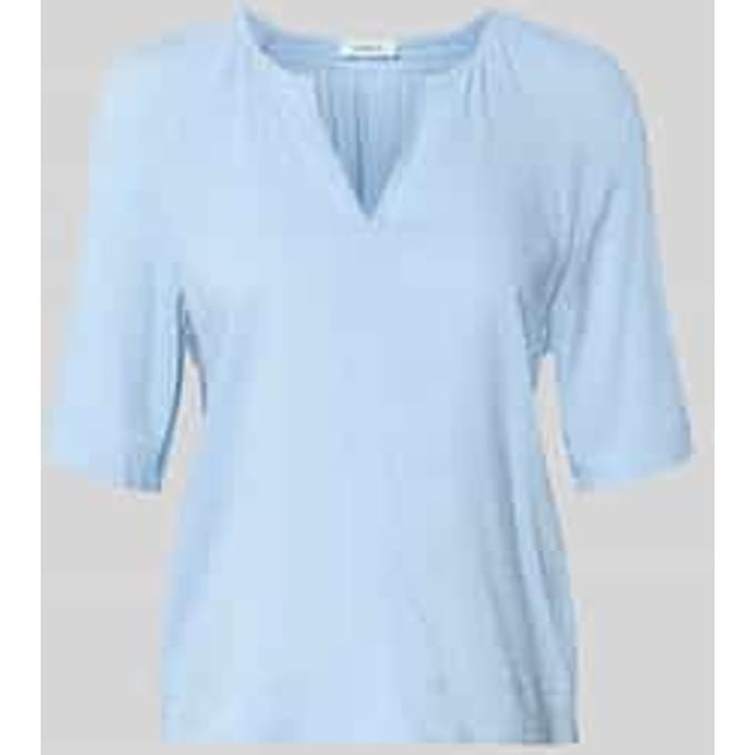 relaxed fit blouse met korte mouwen van viscosemix