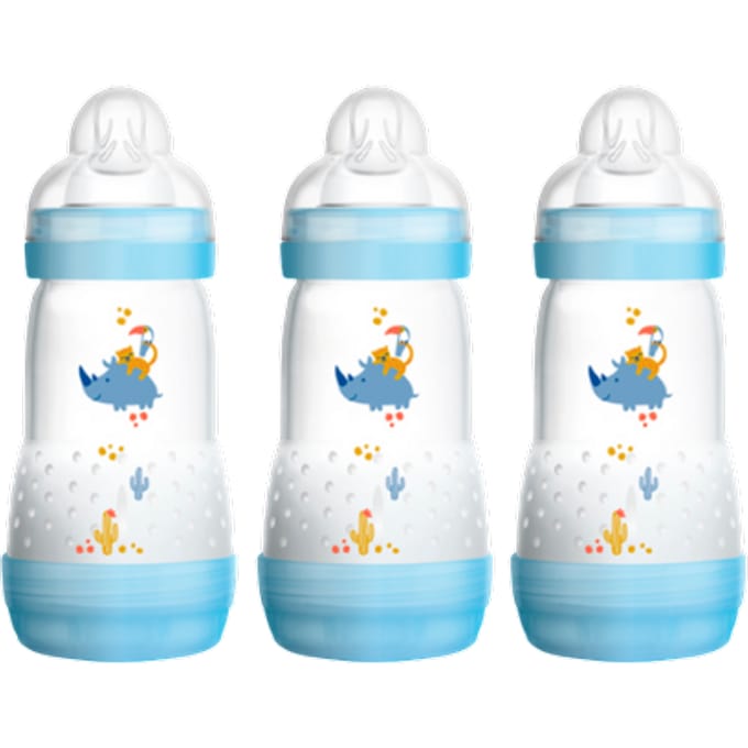 MAM 260ml 2+mths Antikoliekfles Blauw - 3 stuks