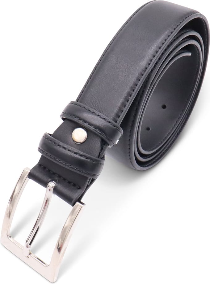 Safekeepers Riem Dames & Heren - Broekriem - Nette Gestikte Riem - Zwart - maat 95/110 cm