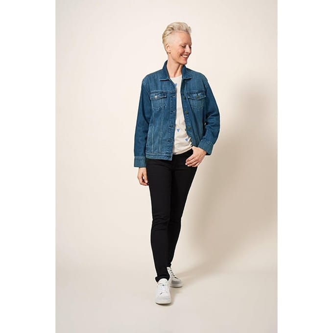 White Stuff Dayton Denim Jacket Mid Denim Größe: 8 REGULAR | Jeansjacken Outlet | Damen | Blau
