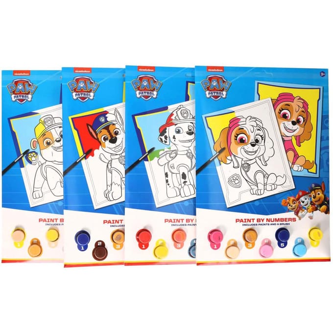 Schilderen op nummer -  Paw Patrol - Chase - inclusief verf en kwast