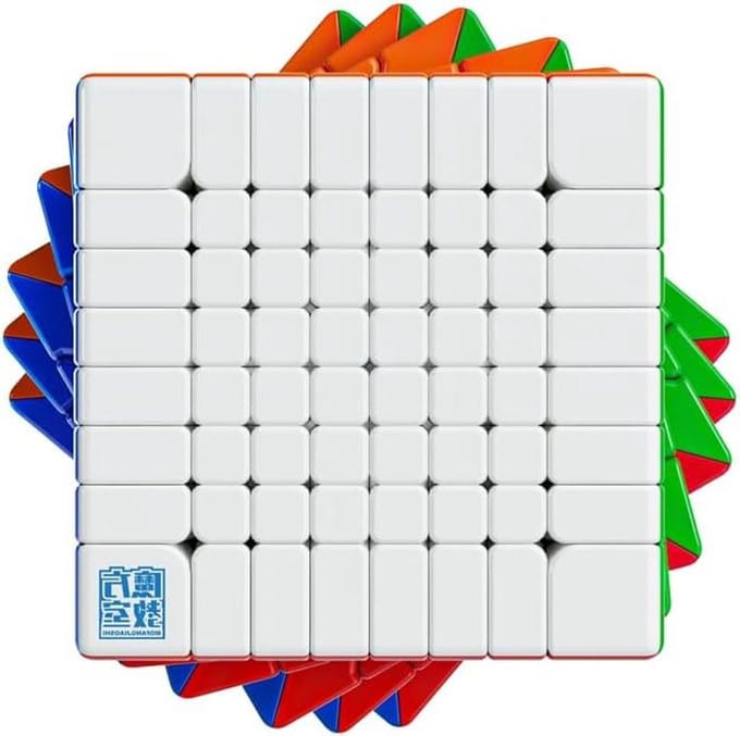 Speed Puzzel Kubus - 8x8 Kubus Magic Cube - Hersenen Trainen - Instelbaar Spansysteem - 65.5 mm - Multicolor