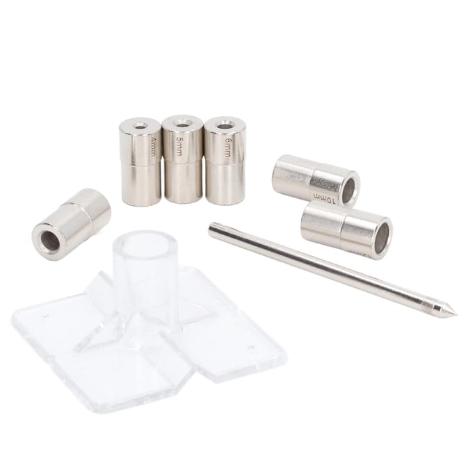 8 Stuks Zelfcentrerende Pen Jig Kit 6 Maten Binnendiameter Legering Staal Boorbus Boorgeleider Centreerponsgereedschap Set