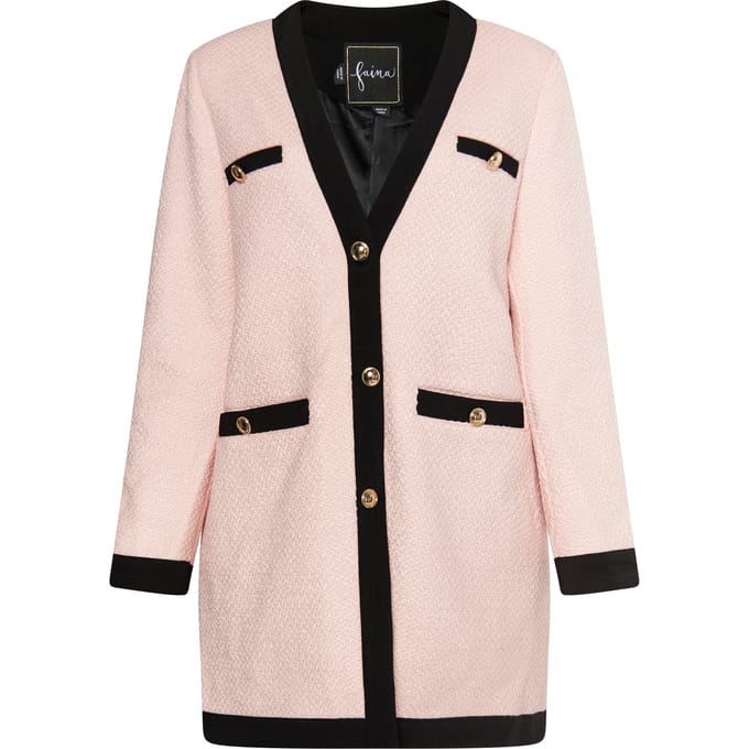 Faina Bouclé blazer Dames roze