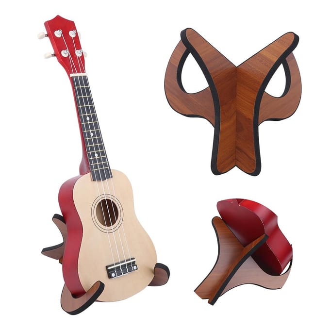 Support Ukulélé en Bois Classique Démontable pour Support Guitare Accessoires Instrument de Musique black