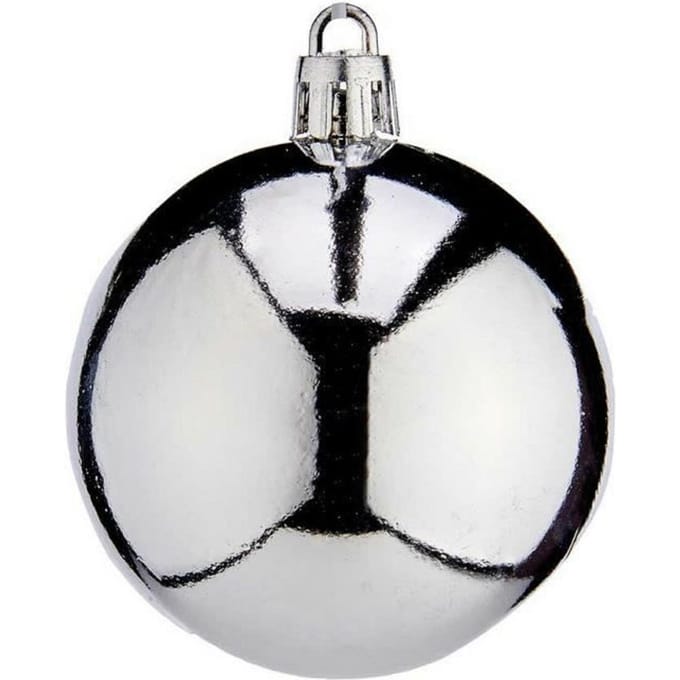 Kerstballen - Zilverkleurig - Ø 6 cm - Plastic - Kerstboomdecoratie zilver