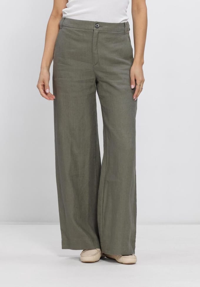 INWEAR Solinaiw Pants Broeken Dames - Groen - Maat 34