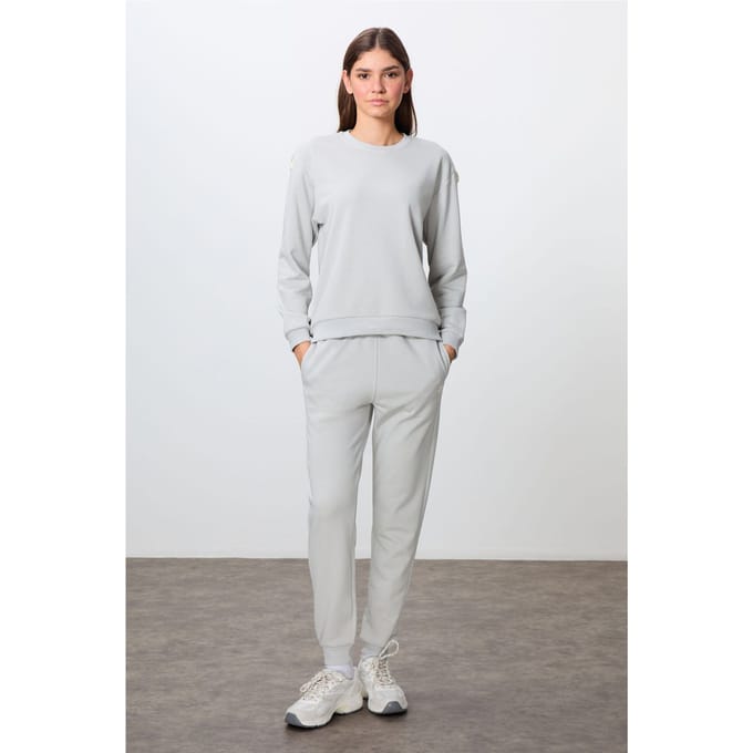 Oversized Katoenen-polyester Sweater en Broek Set