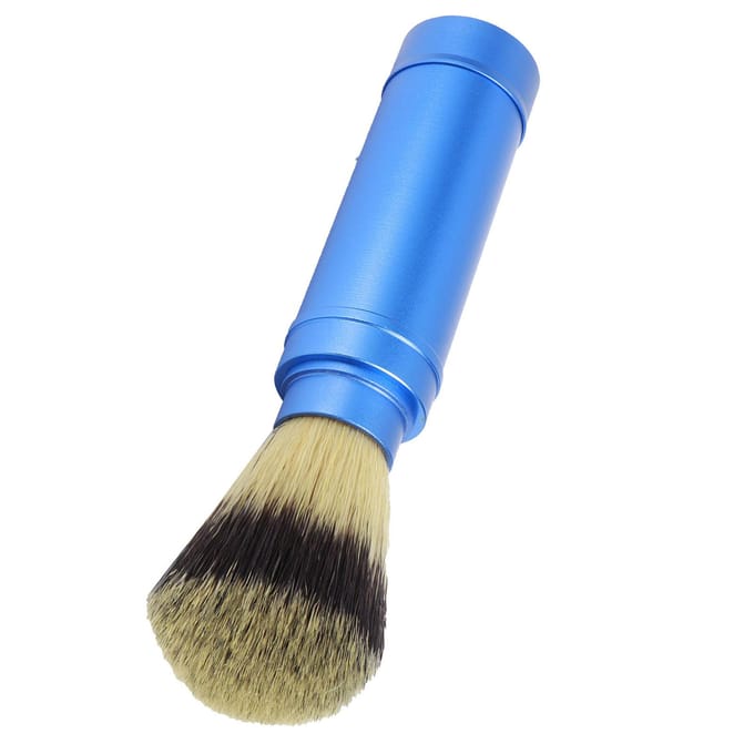 Heren Draagbare Baardborstel Reizen Gezichtsreiniging Schuimende Scheerkwast Verzorgingstool blue