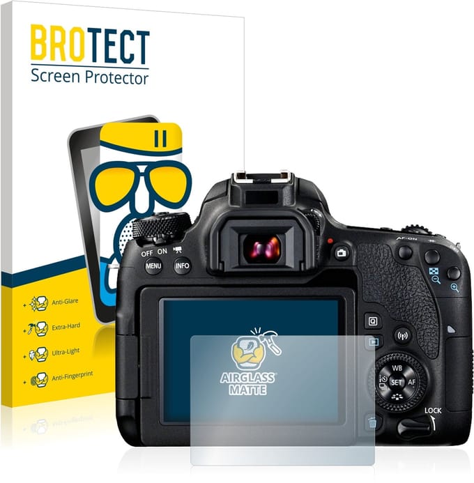 BROTECT - Screenprotector voor Canon EOS 77D - Folie Beschermfolie Beschermglas matte