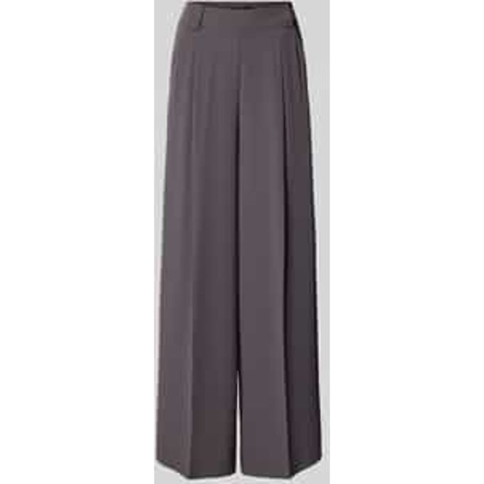 Wide leg stoffen broek met bandplooien