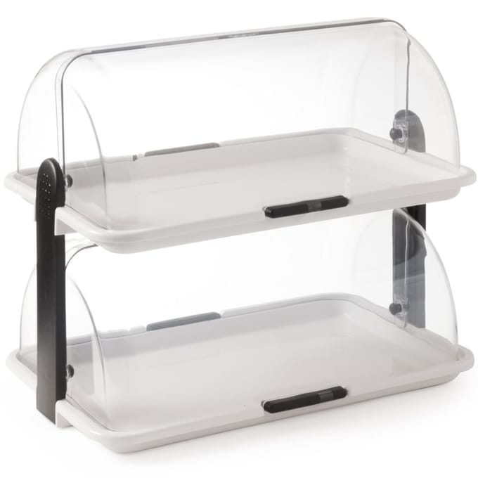 HENDI Dubbele roltop-presentatie – transparant – 380x260x x(H)355mm – vaatwasmachinebestendig