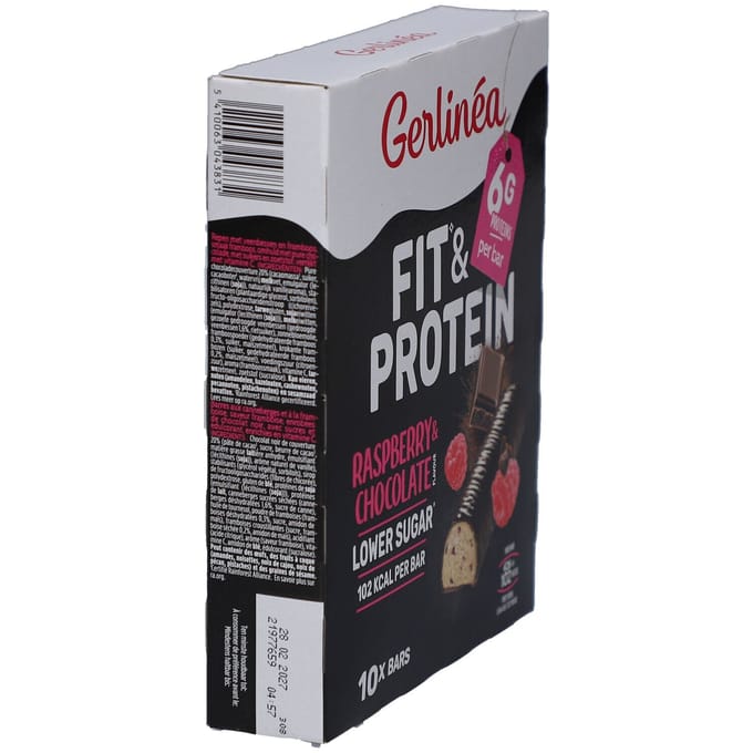 Gerlinea Fit² & Protein - Repen - Framboos & Chocolade - 10 x 31 gr