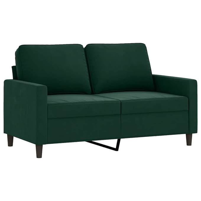 vidaXL - 3-delige - Loungeset - met - kussens - fluweel - donkergroen