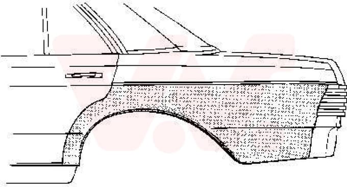 Van Wezel - ACHTER SCHERM VOOR MERCEDES BENZ W123 1976-1984 ARC735123VWAN