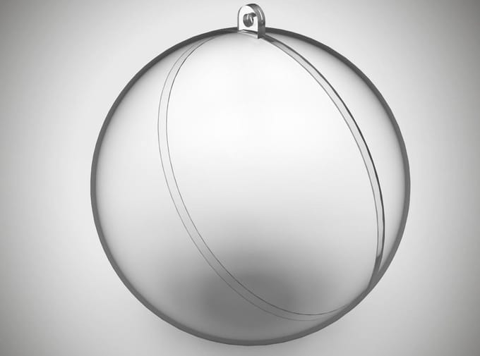 Plastic vulbare kerstbal 12cm (25 stuks)