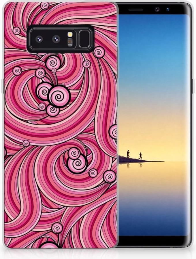 Samsung Galaxy Note 8 Hoesje maken Swirl Pink