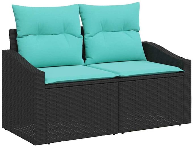 vidaXL - Tuin - Sofa - Grijs - 123 - x - 62 - x - 69 - cm - poly - rattan