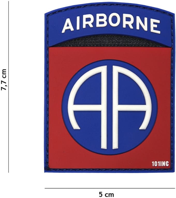 101 Inc Embleem 3D Pvc Airborne 82Nd Rood  17019