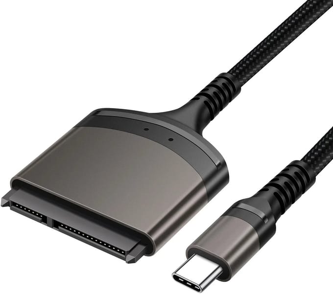 WiseGoods Premium SATA Naar USB-C Adapter Kabel - Voor 2.5 Inch Harde Schijf En SSD - Computer & Laptop Accessoires - HDD / SSD