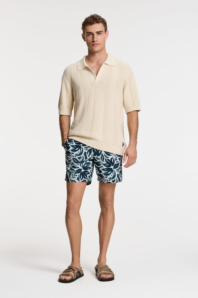 Shiwi Pitt Knitted Polo Solid Beige Größe: M | Pullover Outlet | Herren | Braun