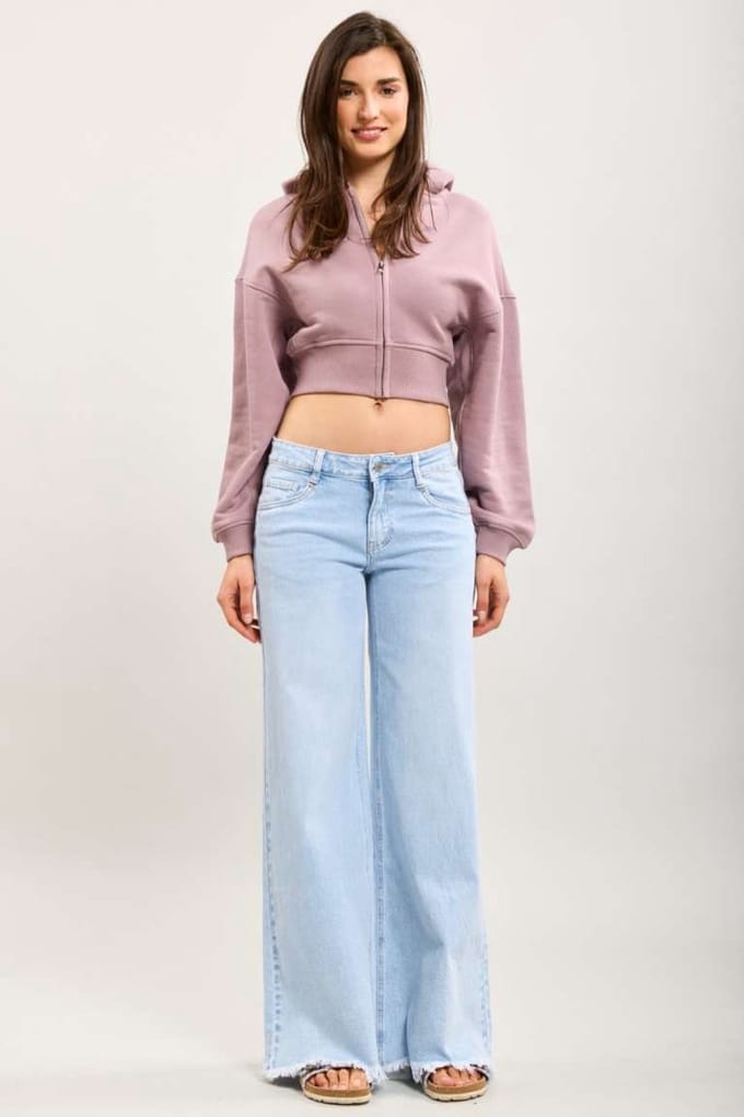 Toxik3 - lage taille jeans gerafeld