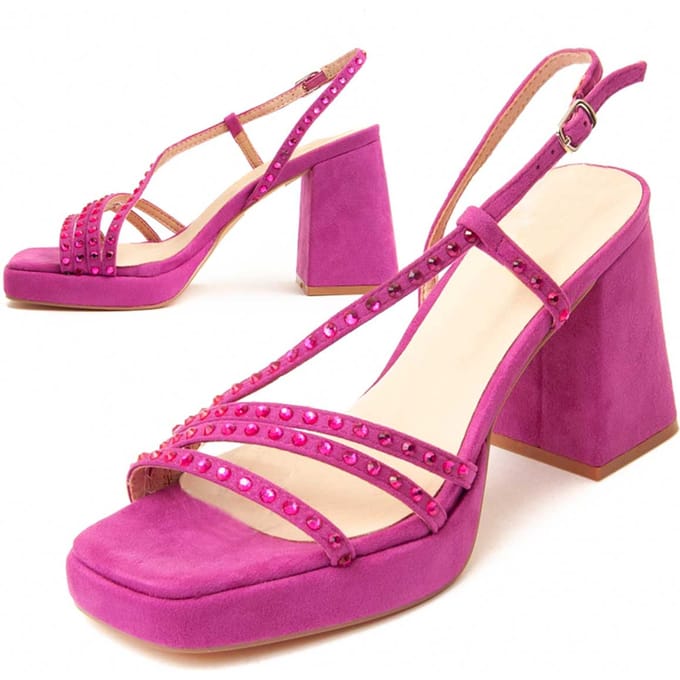 Montevita Heel Sandal Festsand2 In Fuchsia