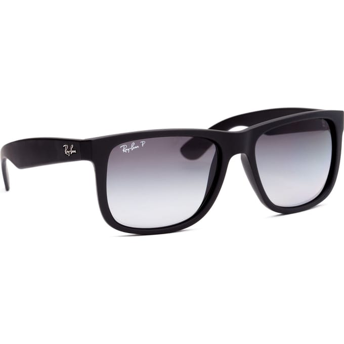 Ray-Ban Zonnebril Justin 4165 622/T3 Zwart Rubber Grijs Verloop Gepolariseerd