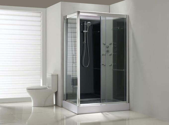 Xellanz Sunshine rechts complete douchecabine 120x90x218 alu 5mm glas
