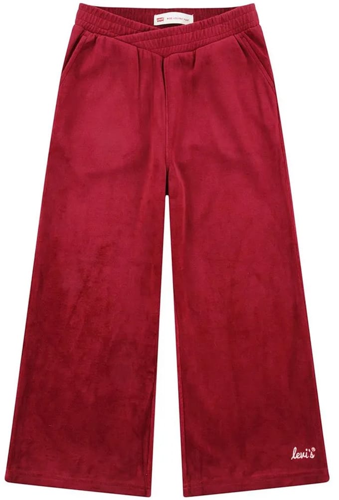 Levi´s ® Kids Velour Wide Leg Broek Rood 12 Years Meisje
