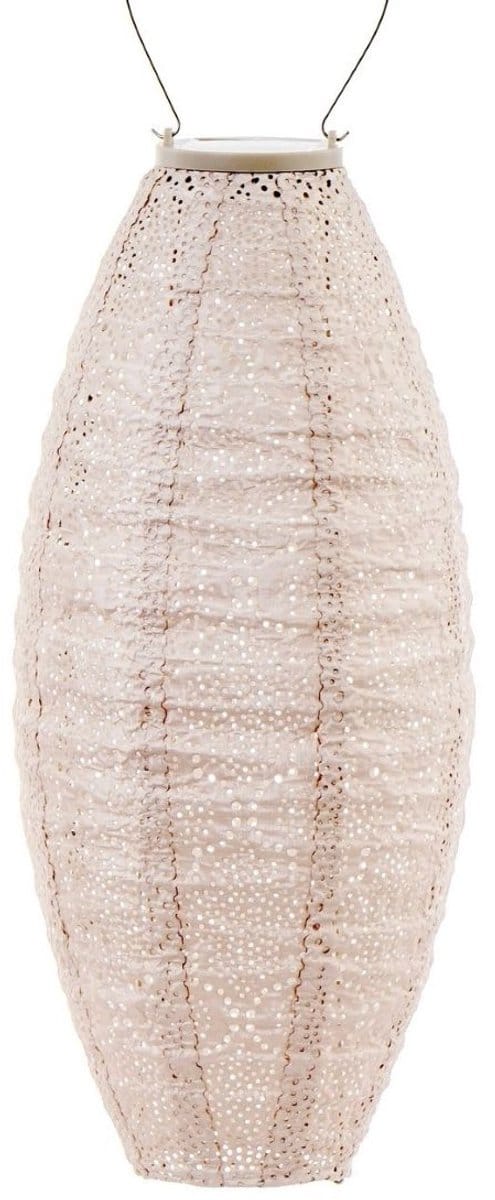 Lumiz Solar Tuinverlichting - Lampion - Long Oval - 20 cm - Soft Blush