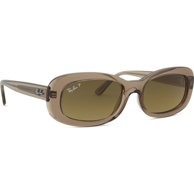 Ray-Ban RB2221 6827M2 - Transparant Beige - Gradiënt Bruin Gepolariseerd - Maat 53 (M)