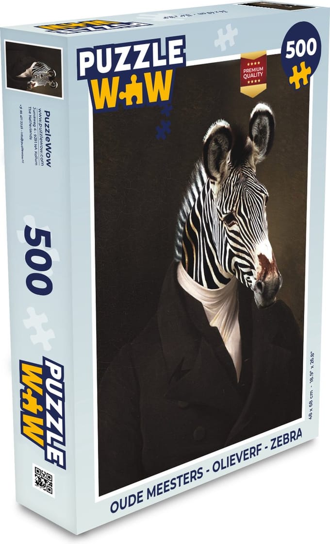 Puzzel Oude Meesters - Olieverf - Zebra - Legpuzzel - Puzzel 500 stukjes