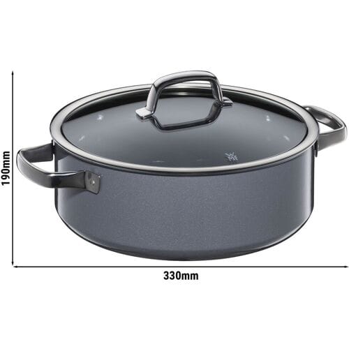 WMF Fusiontec Mineral - Braadpan - Ø 280mm - inclusief glazen deksel - Platina platina